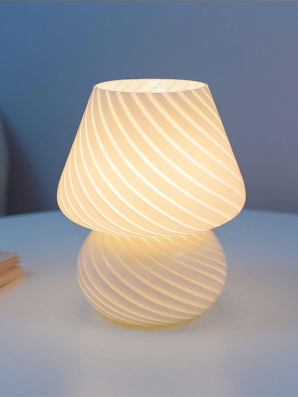 Modern Cream Swirl Table Lamp